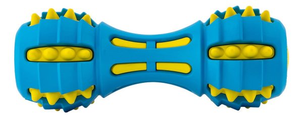 Juguete Pesa Mordedera Para Perro Flexible 17x7cm Mr Wuff Azul - Imagen 2
