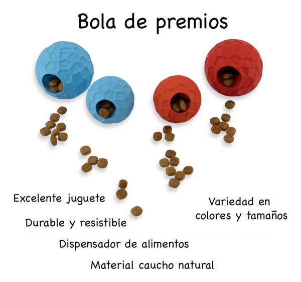 Comedero Para Perros Pelota Juguete Para Mascotas Mr Wuff Rojo Chico - Imagen 3