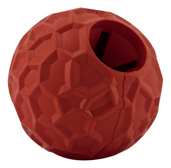 Comedero Para Perros Pelota Juguete Para Mascotas Mr Wuff Rojo Chico