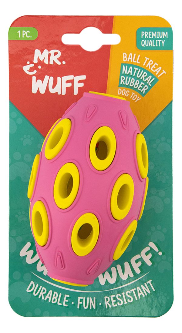 Juguete Pelota Para Perros De Americano 12x7.6cm Mr Wuff Rosa - Imagen 9