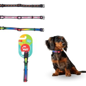 Collar Para Perro Gato Broche Ajustable Mr Wuff Multicolor Formas M