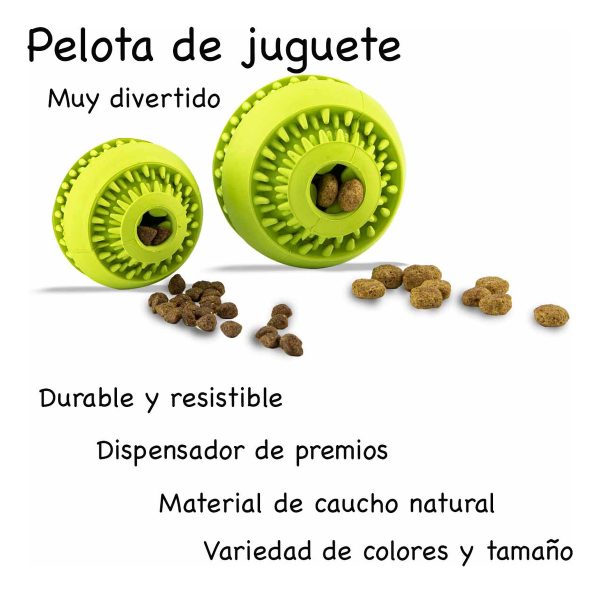 Pelota Para Perro Juguete Resistente Dispensadora De Premios Mr Wuff Grande Color Verde - Imagen 6