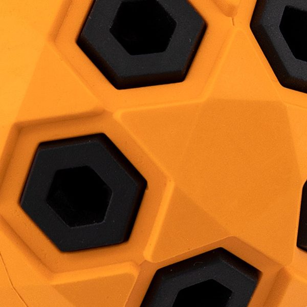 Juguete Pelota Para Croquetas Perro Resistente Color Mr.wuf Naranja Claro - Imagen 2
