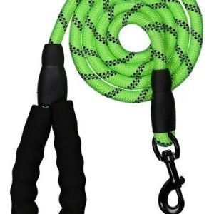 Correa Para Perro Resistente Reflejante 1.50m De Alta Calidad Mr Wuff Color Verde