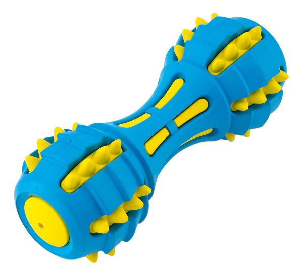 Juguete Pesa Mordedera Para Perro Flexible 17x7cm Mr Wuff Azul