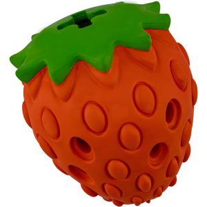 Juguete Para Perro Fresa Dispensadora Interactiva Plástico Mr Wuff