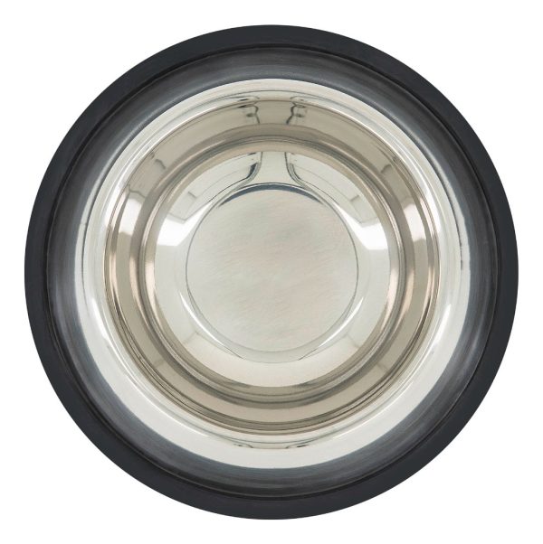 Plato Comedero Perro Antidezlizante 1.38kg 49oz 30cm Mr Wuff Color Plateado - Imagen 4