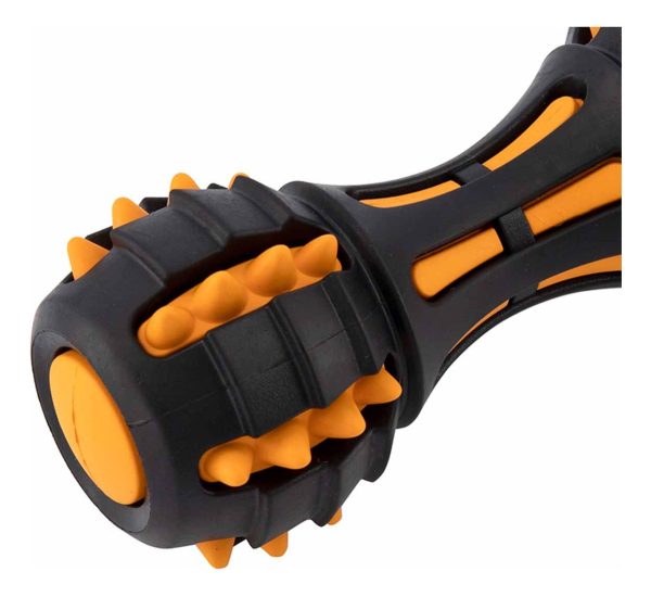 Juguete Pesa Mordedera Para Perro Flexible 17x7cm Mr Wuff Negro - Imagen 4