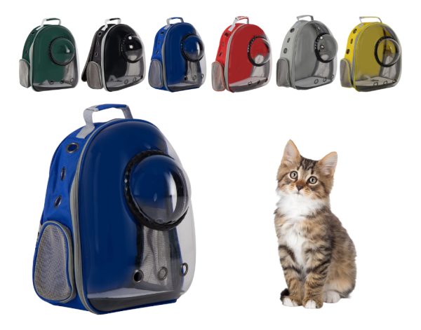 Mochila Burbuja Red Transportadora Perro Gato Mr Wuff Comoda Azul