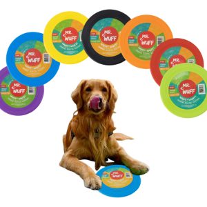 Frisbee Volador Perro Mr Wuff Resistente Flexible Azul
