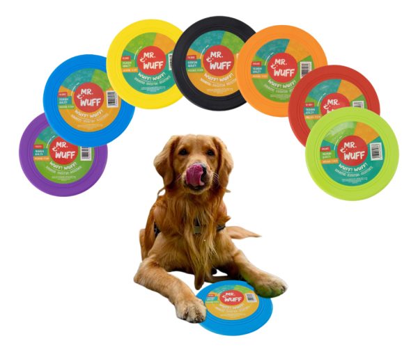 Frisbee Volador Perro Mr Wuff Resistente Flexible Azul