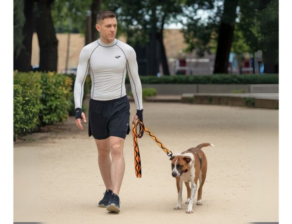 Correa Para Perros Grande Resistente Fuerte 1.20m Mr Wuff Naranja - Imagen 4