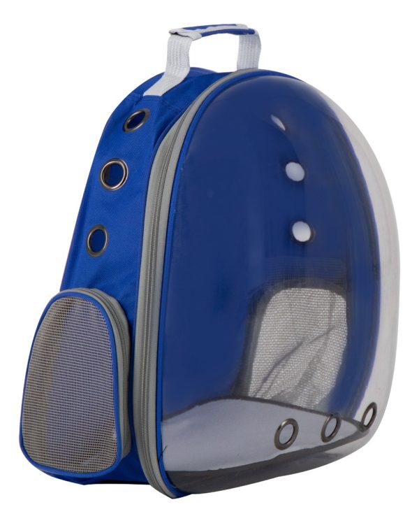 Mochila Transportadora Gato Perro Mr Wuff Comoda Back Color Azul
