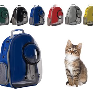 Mochila Burbuja Red Transportadora Perro Gato Mr Wuff Comoda Color Azul