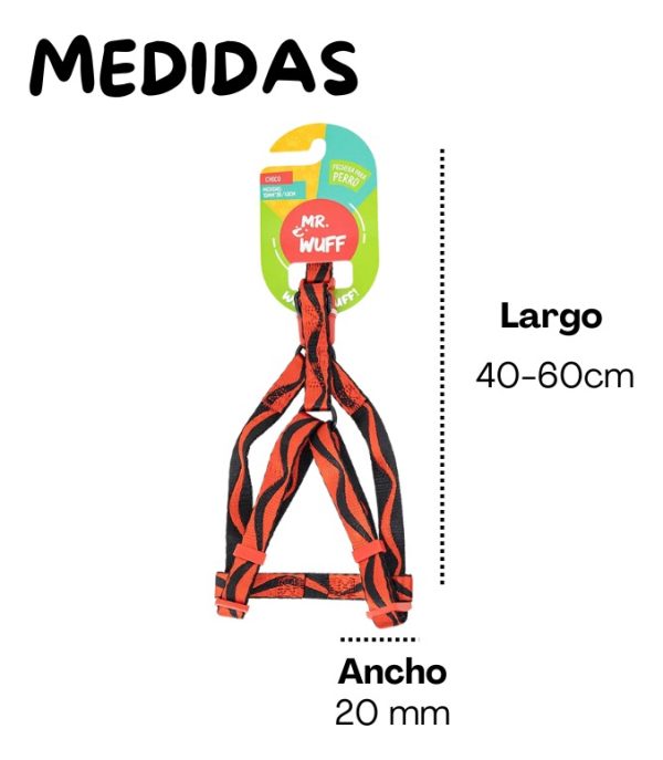Pechera Arnes De Seguridad Para Perros Resistente Mr Wuff Rojo M - Imagen 4