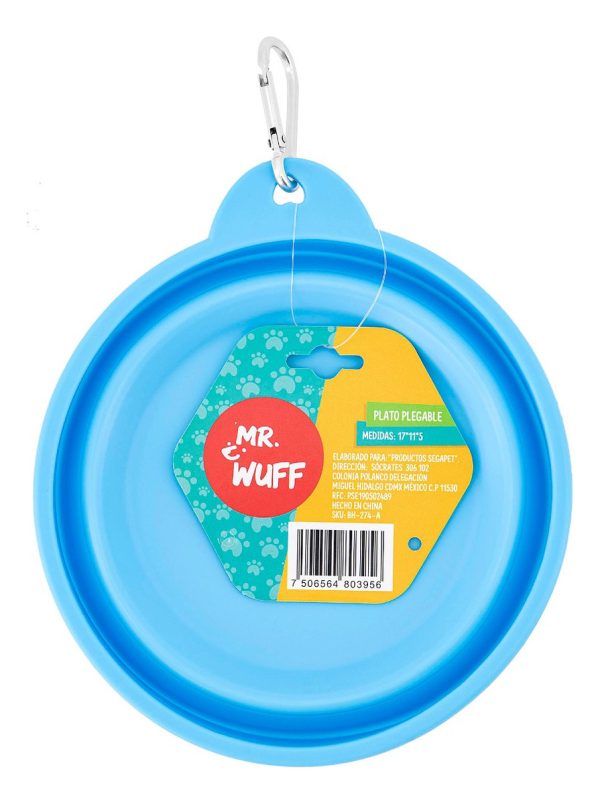 Plato Comedero Para Perro Plegable 17x11x5cm Mr Wuff - Imagen 7