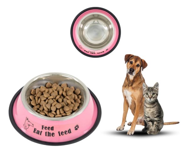 Plato Comedero Perro Antidezlizante 538 G 19oz 22 Cm Mr Wuff Color Rosa
