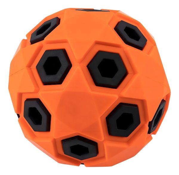 Juguete Pelota Dispensador Doble Grosor Para Perro Mr Wuff Color Naranja Oscuro