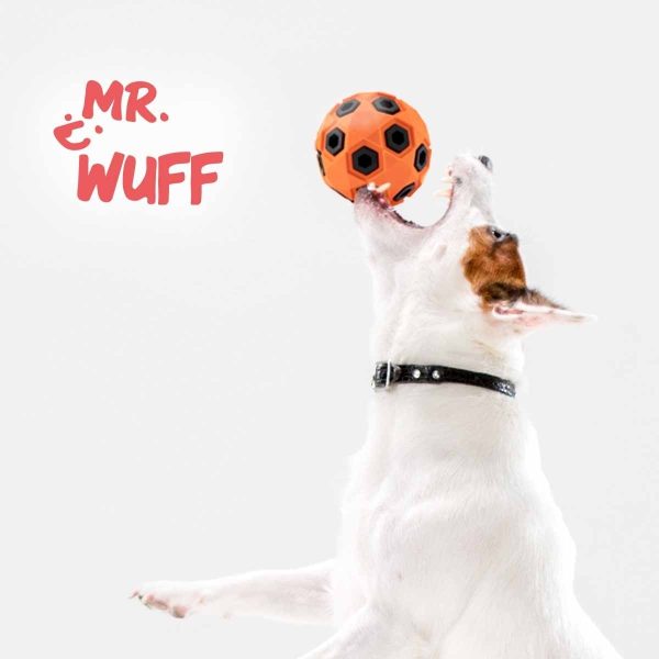 Juguete Pelota Para Croquetas Perro Resistente Color Mr.wuf Naranja Claro - Imagen 5