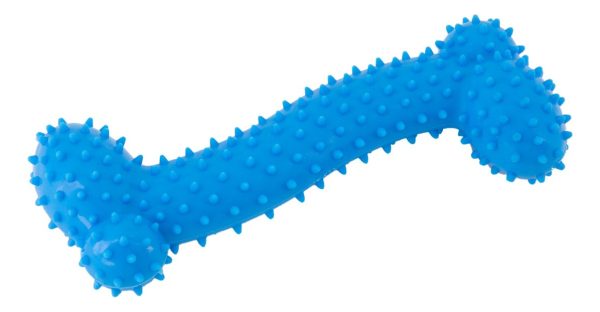 Juguete Mordedera Hueso Perro Mr Wuff Antiestres Resistente Azul - Imagen 2