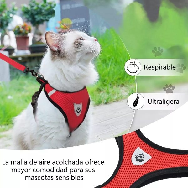 Pechera Perro Arnes Seguridad Mr Wuff Chico Mediano Y Grande Rojo M37-47cm - Imagen 6