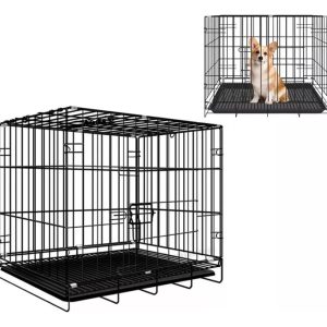 Jaula Plegable Transportadora Perro Gato Mr Wuff 50x37x40cm Color Negro