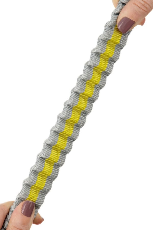 Correa Cinturon Auto Mr Wuff Para Perro Elastica Resistente Gris/amarillo - Imagen 4