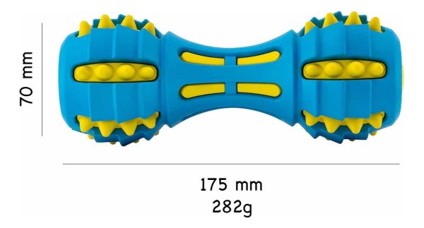 Juguete Pesa Mordedera Para Perro Flexible 17x7cm Mr Wuff Azul - Imagen 5