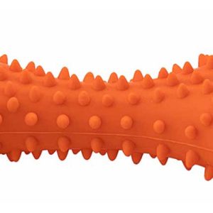 Juguete Para Perro Hueso Mordible Con Textura Sabor Res Naranja