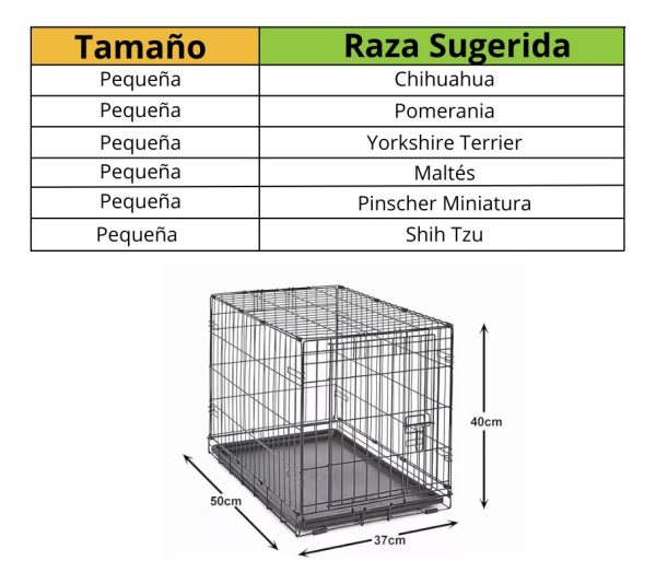 Jaula Plegable Transportadora Perro Gato Mr Wuff 50x37x40cm - Imagen 3