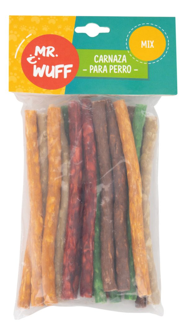 Premios Carnaza Perro Snack 20 Palitos 250gr Mr Wuff Mixto - Imagen 4