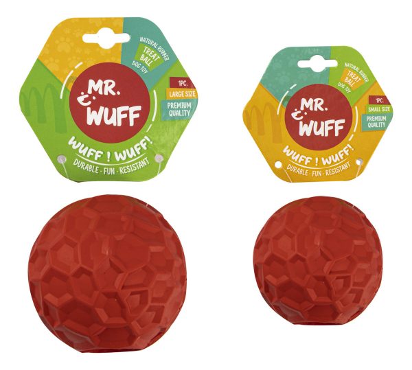 Comedero Para Perros Pelota Juguete Para Mascotas Mr Wuff Rojo Grande - Imagen 6
