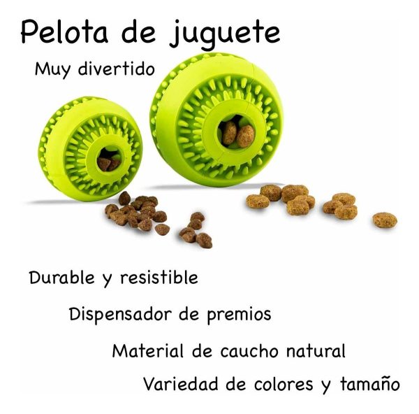 Juguete Pelota Perro Croquetas Resistente Grande Mr Wuff Verde L - Imagen 6