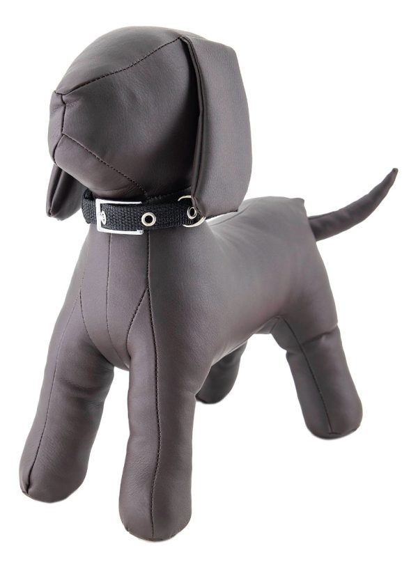 Collar Para Perro Hebilla Cinturon Metal Ajustable Mr Wuff Color Negro Tamaño Del Collar M - Imagen 7