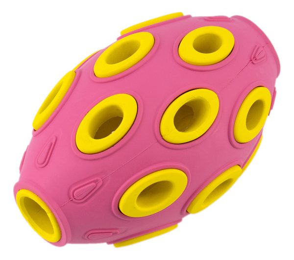 Juguete Pelota Para Perros De Americano 12x7.6cm Mr Wuff Rosa