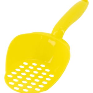 Pala Arenero Heces Desechos De Gatos Mr Wuff Mango Grande Amarillo