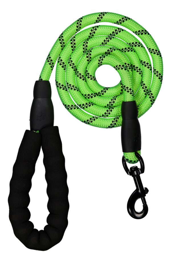 Correa Para Perro Resistente Reflejante 1.50m De Alta Calidad Mr Wuff Color Verde - Imagen 6