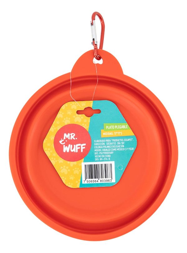 Plato Comedero Para Perro Plegable 17x11x5cm Mr Wuff - Imagen 7