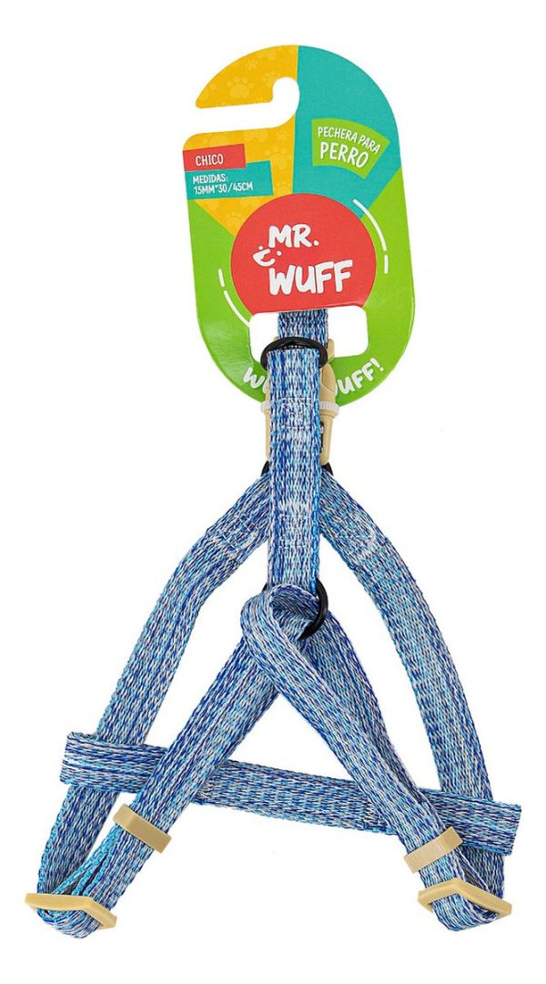 Pechera Arnes De Seguridad Para Perros Resistente Mr Wuff Azul M - Imagen 2