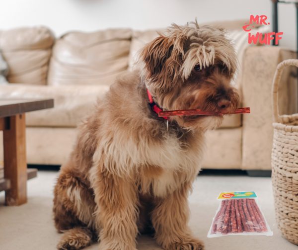 Premios Carnaza Perro Snack 20 Palitos 250gr Mr Wuff Fresa - Imagen 6