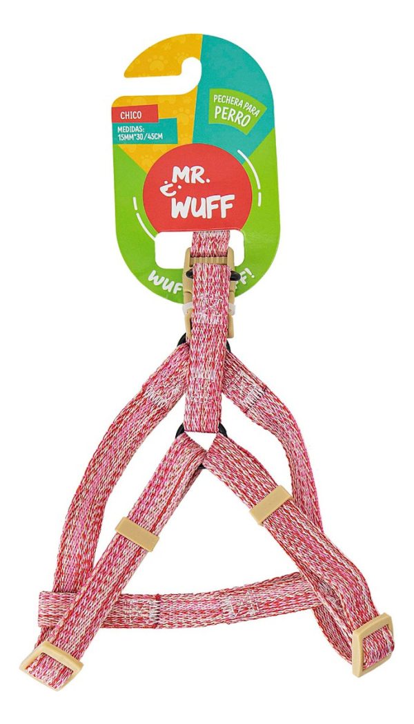 Pechera Arnes De Seguridad Para Perros Resistente Mr Wuff Rosa L - Imagen 2