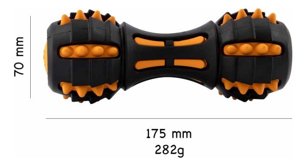 Juguete Pesa Mordedera Para Perro Flexible 17x7cm Mr Wuff Negro - Imagen 5