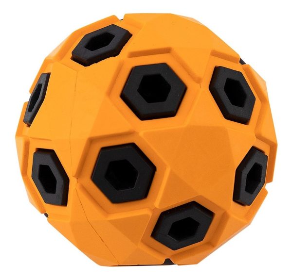 Juguete Pelota Para Croquetas Perro Resistente Color Mr.wuf Naranja Claro