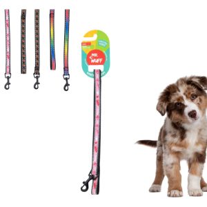 Correa Para Perros Grande Resistente Fuerte 1.20m Mr Wuff Color Rosa Flores