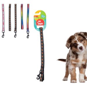 Correa Para Perros Grande Resistente Fuerte 1.20m Mr Wuff Color Negro