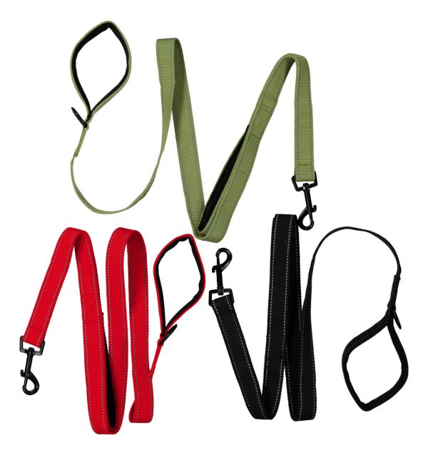 Correa Para Perro Doble Agarre Resistente Antideslizante De Alta Seguridad 1.20m Mr Wuff Color Negro - Imagen 7