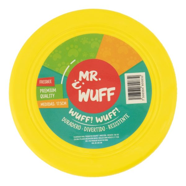 Frisbee Volador Perro Mr Wuff Resistente Flexible Amarillo - Imagen 2