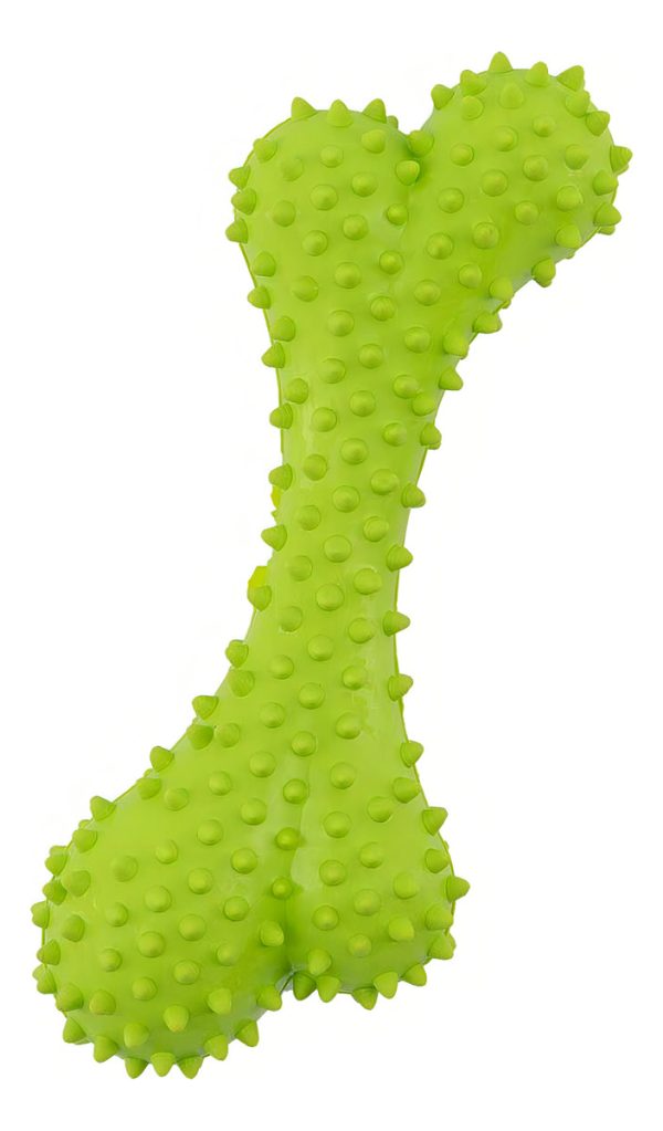 Juguete Para Perro Hueso Mordible Con Textura Sabor Res Verde