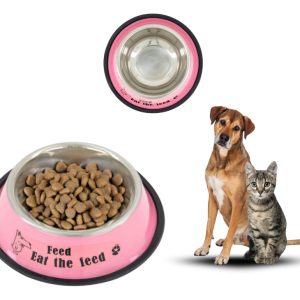 Plato Comedero Perro Antidezlizante 765 G 27oz 26 Cm Mr Wuff Color Rosa