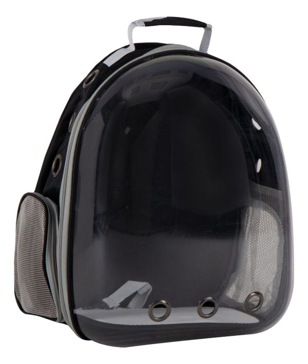 Mochila Transportadora Gato Perro Mr Wuff Comoda Back Negro